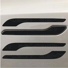 Mythriva Tesla Model Y ile Uyumlu 5d Karbon Görünüm Kapı Kolu Koruyucu 4lü Set