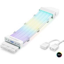 Nodar ND2814W 24 Pin Multi-Zone Argb Power Supply Uzatma Kablosu Bükülebilir 2 mm 108 LED - Beyaz