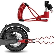 Mythriva 2'li Güvenlik Seti Disk Kilidi + Spiral Çelik Halat Scooter Bisiklet Motosiklet Için Üstün Koruma