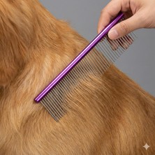 Mythriva Bakgelal Parlak Metal Kedi Köpek Tüy Bakım Tarağı – Uzun ve Kısa Tüyler Için Metal Kıtık Açıcı, Profesyonel Bakım Tarak (19 Cm)