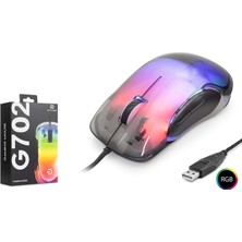 Good Pro G702 Rgb Gaming Mouse 7200 Dpı 6 Tuş 1000Hz Kristal Siyah