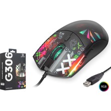 Good Pro G306D Rgb Gaming Mouse 7200 Dpı Cyber Desenli Siyah