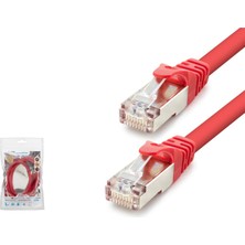 Hadron HDX5107 Cat7 Ethernet Patch Kablosu 10 Gbps 600 Mhz 1 M Kırmızı