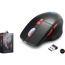 Hadron G390 Şarjlı Kablosuz Sessiz Rgb Gaming Mouse 2.4 Ghz 1600 Dpı Siyah