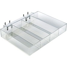 Mythriva Azar Displays 225544 Gösterir – 2 Paket Four-Compartment Tepsi Stecktafel/slatwall Için (2 Adet)