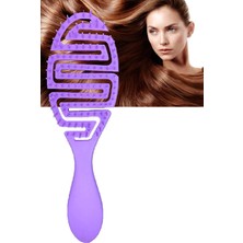 Mythriva Mobee Plastik Bükülebilir Saç Tarağı Hafif Acıtmaz Saç Tarama Mor