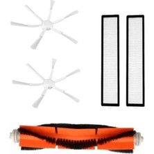 Mythriva Ozemtek Beyaz Dreame Vacuum Mop D9 D9 Max Dreame Bot L10 Dreame L10 Pro 2 Adet 6 Kollu Yan Fırça,1 Adet Ana Fırça,2 Adet Hepa Filtre Yedek Parça Seti Dreame Vacuum Mop D9/D9MAX L10/L10 Pro ile Uyumlu