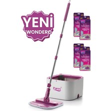 Mythriva Parex Yeni Wondero Otomatik Temizlik Seti - 4 Adet Yedek Mop Çok Renkli