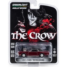 Greenlight Greenlight  1:64 The Crow 1973 Ford Thunderbird Hollywood Diecast Model Araba