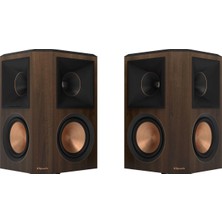 Mythriva Klipsch RP-502S Iı Surround Ses Hoparlörü (Çift) - Titanyum Lts Tweeter, Surround Sound Speakers, 90° x 90° Silikon Kompozit Tractrix® Horn, Sağlam, Esnek ve Çıkartıp Takılabilen Ön Izgara, Ceviz