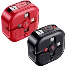 Mythriva Asıcen Çoklu Şarj Kablosu 4.5A, 4ft Çok Hızlı Şarj Kablosu Geri Çekilebilir USB Kablosu 3'ü 1 Arada Çoklu Şarj Senkronizasyon Kablosu Yıldırım/tip C/mikro USB Bağlantı Noktaları Samsung Galaxy,