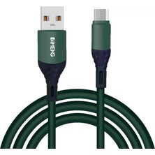 Mythriva Imeng 6A 100W USB A To Micro Data ve Hızlı Şarj Kablosu 1 Metre Yeşil