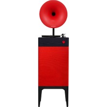 Mythriva Fennessy I5 Bluetooth Hoparlörlü 110W Hi-Fi Retro Pikap Plakçalar Turntable, Kırmızı