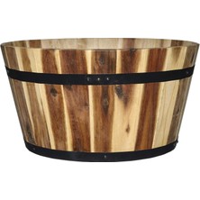 Mythriva Classic Home & Garden 110024 Viski Fıçısı Saksısı, Akasya