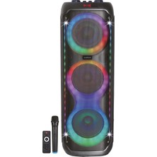 Mythriva Sunix 5500 Mah 8"x3 Uzaktan Kumanda ve Mikrofonlu Bluetooth Hoparlör BTS-230