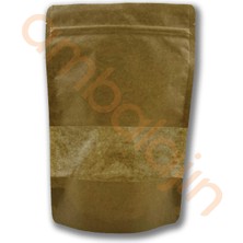 Ambalajın 25 Adet 20×30 cm Kraft Pencereli Doypack