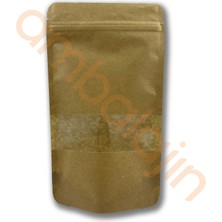 Ambalajın 25 Adet 13×22,5 cm Kraft Pencereli Doypack