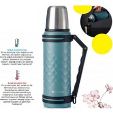 Mythriva Tupperware Bardaklı Termos 1.2l Çok Renkli