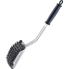 Mythriva Rösle Barbekü Temizleme Fırçası 25390-3 Sıra Çelik Fırçalar Sayesinde Üstün Temizlik Imkanı Sağlar, Uzunluk 47 Cm, Paslanmaz Çelik