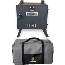 Mythriva Pratikoutdoor Orman Fırını, Katlanır Ayaklı, Tepsili ve Izgaralı 37 cm x 31 cm x 42 cm