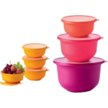 Mythriva Tupperware Aloha Set 4 Lt 2 Lt 1 Lt 4 Adet 450 ml Saklama ve Servis Seti