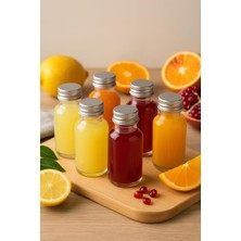 Mythriva 6 Adet Şeffaf Cam Shot Şişesi Sızdırmaz Gümüş Metal Kapaklı Kolonya Koku Süs Çok Amaçlı Şişe 30ML