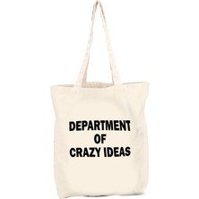 Mythriva Department Of Crazy Ideas Baskılı Gabardin Bez Çanta