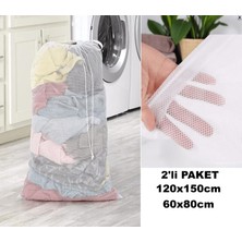 Mythriva Aksu Çamaşır Yıkama Filesi 2'li Fırsat Paketi 60X80CM ve 120X150CM Beyaz