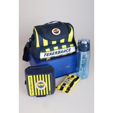 Mythriva Fenerbahçe Yeni Sezon Lisanslı Çubuklu 3 Bölmeli Beslenme ÇANTASI,700 ml Trıtan Matara,2 Katlı Beslenme Kutusu