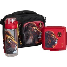 Mythriva Galatasaray "dekomus Cep Defteri Hediyeli" Yeni Sezon Lisanslı Leon 3 Bölmeli Beslenme ÇANTASI,500 ml