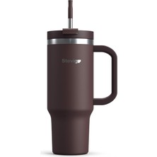 Mythriva Stevig 2 Moods Tuck-In Tumbler Sızdırmaz Çelik Termos 900 Mililitre Chocolate Plum ST-238