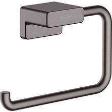 Mythriva Hansgrohe Tuvalet Kağıdı Tutucusu Addstoris, Kapaksız Tuvalet Kağıdı Tutacağı, Fırçalanmış Siyah Krom