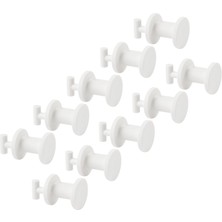 Mythriva Ikea Skadıs Mini Plastik Itme Kancası (Skadıs Pegboard Için Uygundur), Beyaz, 19 Mm, 205.198.88-10'LU Paket