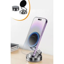 Mythriva Buffer® Vakumlu Manyetik Telefon Tutucu – Güçlü Vakum 360° Döner Araç Içi Telefon Standı, Ultra Sabit Manyetik Destekli Mobil Cihaz Aparatı