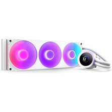 Mythriva Nzxt Kraken Plus 360 Rgb - Aıo Cpu Sıvı Soğutucu - 360MM Radyatör - F360 Rgb Çekirdek Tek Çerçeve Fan - Özelleştirilebilir 1,54 Inç Kare LCD - Amd® Am5, Am4 - Intel® Lga 1851/1700, 1200/115X - Beyaz