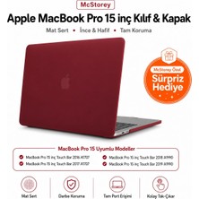 Mythriva Mcstorey MacBook Pro 15 Mat Kılıf A1707 A1990 Uyumlu Sert Tpu Kılıf Ince Hafif Koruyucu Kapak 2016-2019 Bordo