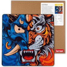 Mythriva Kensei Katana 50X50 cm 4 mm Hybrid Gaming Oyuncu Mouse Pad Xl (Half Oni Tiger)