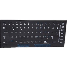 Mythriva Lunatic 53161 Türkçe Q Siyah Klavye Stiker Bilgisayarlar Için Klavye Yapışkan Etiketi Siyah Üzerine Harfler (Q Türkçe)