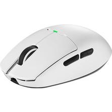Mythriva Aigo GM80 Plus Beyaz Kablosuz Gaming Mouse - 12000 Dpı, PAW3311 Sensör, 3 Modlu Bağlantı (Usb, 2.4g, Bluetooth), Ultra Hafif 52.2g