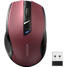 Mythriva Ugreen 4000 Dpı Ergonomik Sessiz Kablosuz Optik Mouse, Kırmızı, 25752