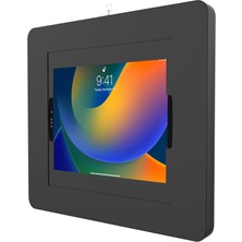 Mythriva Kilitleme iPad Duvar Montajı - iPad Pro 12.9 Inç, Surface Pro 3, 4, 5, 6, 7, 8, x Için Tuş Kilidi ve Iç Kablo Yönlendirmesi ile Cta Hırsızlığa Karşı Büyük Kilitleme Tablet Muhafazası - Siyah -