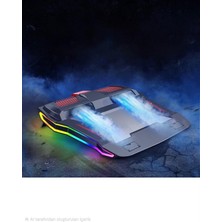 Mythriva Gaming Laptop Soğutucu Stand, Rgb Işıklı, Çift Fanlı