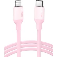 Mythriva Ugreen Lightning To Usb-C 3A Pd Mfi Sertifikalı Hızlı Şarj Kablosu, 1 Metre, Pembe