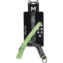 Mythriva M-Pets Urban Style Siyah/beyaz Norwegian Köpek Göğüs Tasması (L)