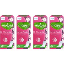 Mythriva Molped Her Gün Ferahlık Günlük Ped, 20'li Paket, 4 Adet