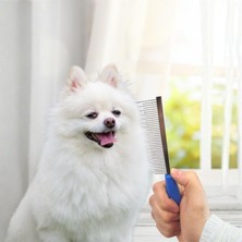 Mythriva Bakgelal Tüy Açıcı Kedi Köpek Tarağı Tek Taraflı Metal Dişli Evcil Hayvan Bakım Fırçası