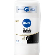 Mythriva Nıvea Kadın Stick Deodorant Black&white Invisible Ipeksi Pürüzsüzlük 72 Saat Anti-Perspirant Koruma, 50 ml