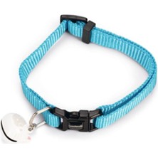 Mythriva Beeztees Kedi Boyun Tasması, Zilli, Turkuaz, 20-30CM