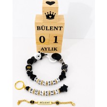 Shopfocus Kişiye Özel Isimli-Emzik Askısı Zinciri-Anahtarlık-Bebk Künye Bileklik Metal Olup Su Nem Ile Temas Ettirmeyiniz-Bebek Anı Küpü Pürüsüz Ahşap Doğal Organik-Hediyelik-Anne Bebek-Yeni Doğan