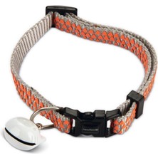 Mythriva Beeztees Kedi Boyun Tasması, Zilli, Açık Gri, 20-30CM